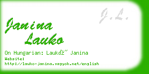 janina lauko business card